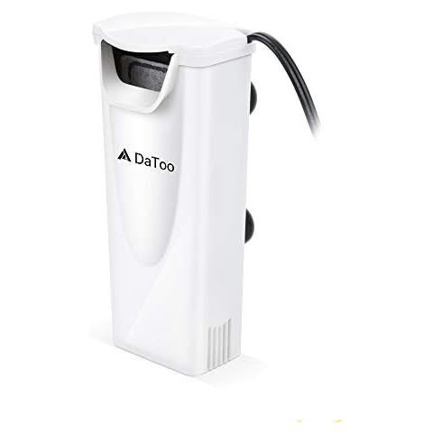 DaToo Aquarium Power Filter in-Tank Ultra Silent Small Fish Tank Filter 3W for Aquarium 1 to 10 Gallon Tank, 1 Yr Warranty Cover