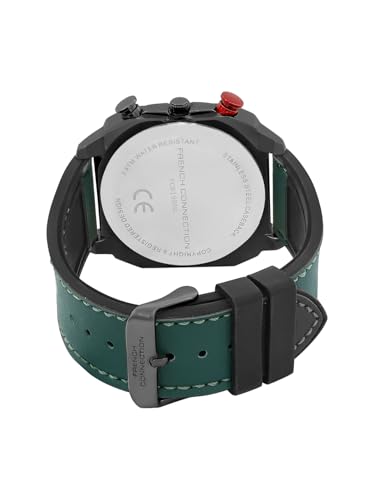 Image of French Connection Chronexis Black Dial Chronograph Watch for Men - FCB19BNL