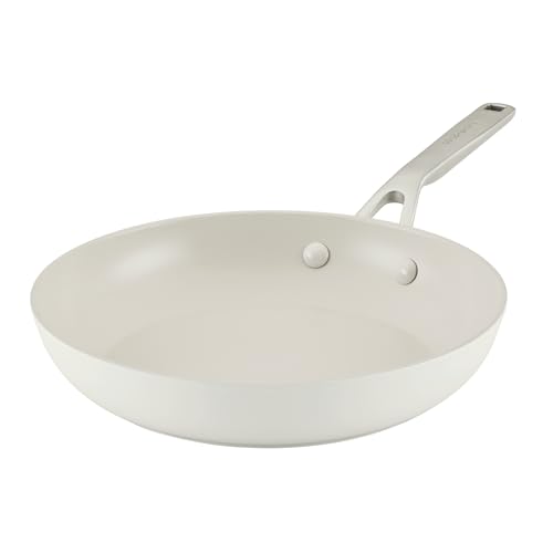 KitchenAid Sartén antiadherente de cerámica anodizada dura, sartén antiadherente de 10...