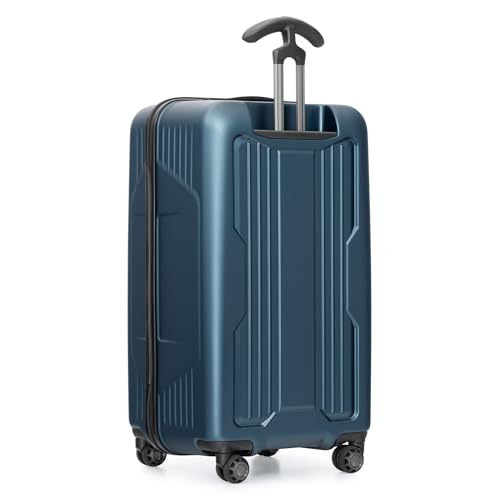 Image of Traveler's Choice Ultimax II Polycarbonate Hardside Luggage with Spinner Wheels, Matte Navy, 28-Inch Medium Trunk