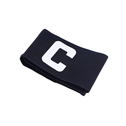 INOOMP Football Soccer Captain Armband Black Elastic Band for Soccer Captain Rugby Players Random Color