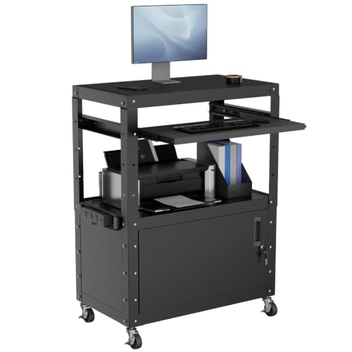 Mobile AV Cart with Power Outlets