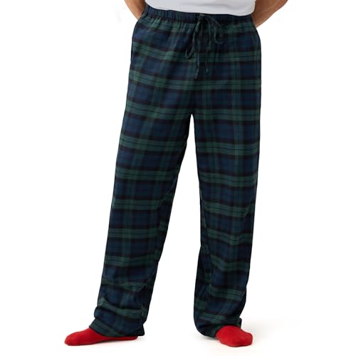 Giggling Getup Mens Christmas Pajama Pants Soft Pj Bottoms Lounge Pants with Pockets＆Drawstrin Plaid