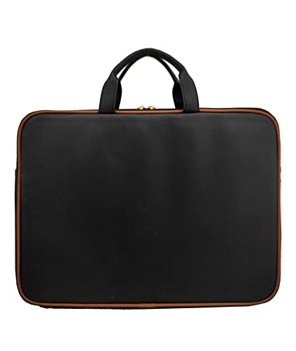 Image of Funk For Hire Printed Vegan Leather White Laptop Sleeve - fit Upto 15.6 inch Laptop