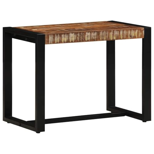 Zeiquah Banco multicolor de madera maciza y metal, 60 x 35 x 45 cm, banco para pasillo y salón, con patas robustas y práctico espacio para zapatos y juguetes