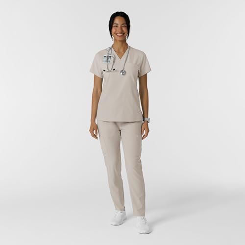 Image of Wink W123 Women's Flex-n-Reach Track Scrub Pant, Black, Large Petite