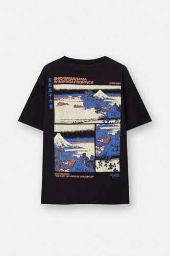 Image of GRECIILOOKS Men's Cotton Blend Oversized Fit T-Shirt Half Sleeve Oversized Round Neck Longline Drop Shoulder | Colorful Printed Men t-Shirt
