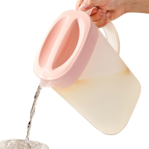Jarra de agua – 2500 ml de polipropileno resistente, ahorro de espacio, resistente al calor y al frío, jarra de bebidas eficiente de gran capacidad para jugo, leche de soja, refrigerador, hogar