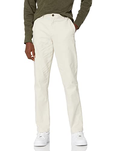 Amazon Essentials Men's Athletic-Fit Casual Stretch Chino Pant (Available in Big & Tall), Stone, 35W x 30L
