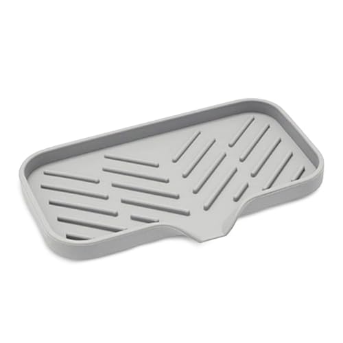 Image of FreshDcart Silicone Soap Holder for Kitchen & Bathroom, Quick-Drying Non-Slip Soap Dish, Sponge Organizer for Sink & Countertop, Durable, Easy to Clean (Grey, Pack of 1)