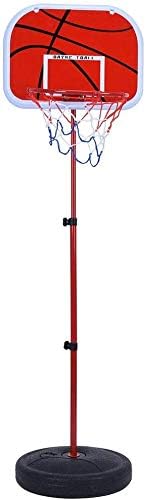 Aro de baloncesto portátil, altura ajustable, sistema de baloncesto para niños, soporte de aro con pelota y bomba para jóvenes, adolescentes,
