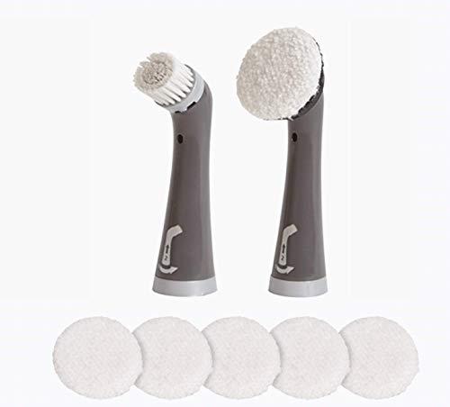 Rubbermaid Reveal Power Scrubber Attachable Soft Bristle & Velcro Head with 6 Microfiber Pads, for Cordless Electric Battery Powered Scrub Brush, Ideal for Shoes/Sneakers/Car Trim/Tires/Furniture