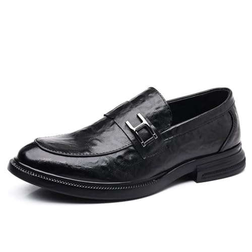 Men's Sleek Leather Oxford Dress Shoes, Fashionable Wedding Business Shoes
