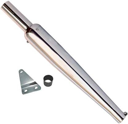 Bike Bullet Silencer Exhaust A1 Quality Goldstar Chrome Silencer with Glasswool Chrome Bike Exhaust With Zed Clemp & Bush for Royal Enfield Bullet Electra 350-image-29