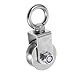SOESFOUFU Heavy Duty u Groove Pulley Scaffold Wheel Stainless Steel Cable Roller Swivel Pulley Wheel Industrial Rigging