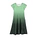 Girls Ruched A Line Tiered Midi Gradient Slimming Tunic Dresses for Girl Cap Boat Neck Happy Festival Gift Lounge Going Out Summer Fall 2025 Clothes Fashion 12 Years