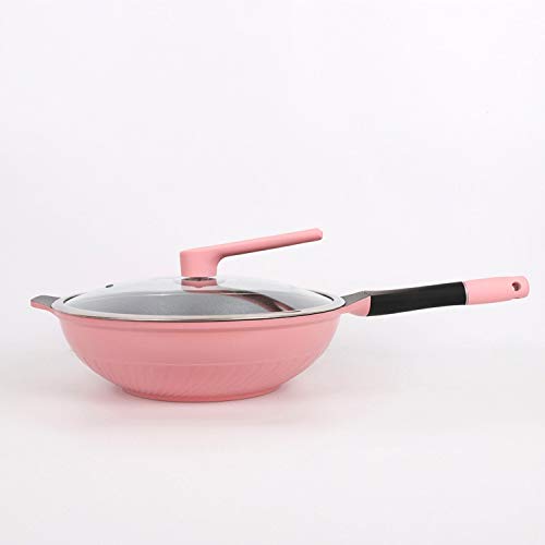 Wok de acero aleado con mango desmontable miniatura 5