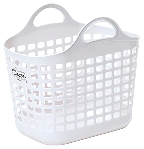 サンコープラスチック ビートバスケット NO2 R ホワイト 日本製 407320 40.5×25.4×高さ37.3cm