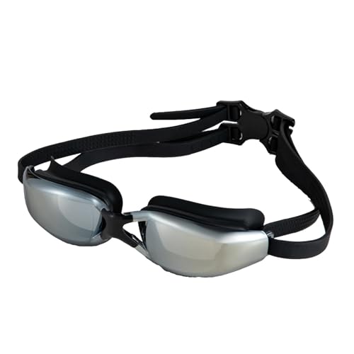 DUEYUN Gafas de Natación Opticas dioptrías: -1,5 a -8,0, Campo de Visión Amplio y Claro, Cómodo Ajustable, protección antivaho y protección UV para Adultos Hombres Mujeres (-3)