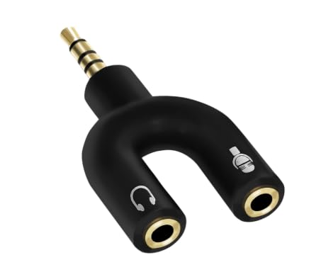 3.5mm Audio Splitter Adapter, Y-Shape Headphone Jack, Black, Gold-Plated Connector, Dual Output for Sharing Music-image-10