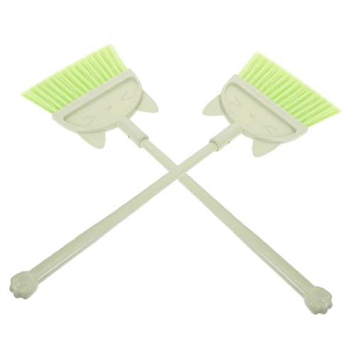 Happyyami 2 Pcs Kids Broom Set Soft Broom Dustpan Toddler Cleaning Compact Design Child Size for Play