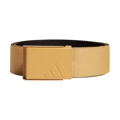 adidas Men's Golf Reversible Webbing Belt One Size Mustard