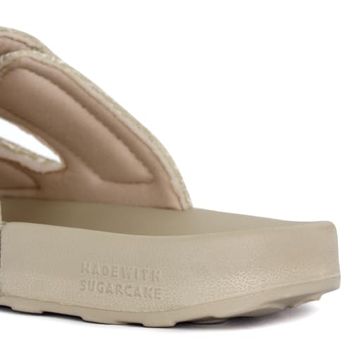 Image of NoStrain Men's Canvas Wave Print Sugar Sliders & Slippers | Ultra Soft Cushion FootBed | Comfortable Light Weight Casual Dailywear | Anti-Skid Sole | Waterproof Quick Drying Indoor Outdoor Flip Flops