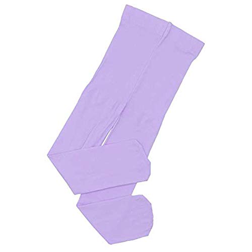 Whyme Baby 2 Pack Toddler Girls Pro Ultra Soft Stretchy Ballet Dance Tights Footed Casual School Uniform Solid Leggings Pants for 9-12T Kids Light Purple