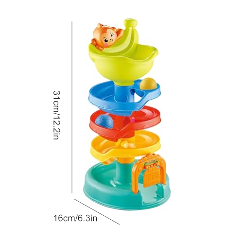 Générique Ball Launching Toy, Stacking Balls, Abs Material Bright Colors Interactive Play Easy Grip Easy Assembly Lightweight, Kids Tower Game for Home Family Entertainment, 11.42x6.3x12.2 inches – Image 3