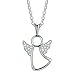 Schutzengel Kette Damen 925 Sterling Silber Engel Anhänger Glücksbringer Halskette Schmuck Geschenk für Kinder Mädchen Frauen