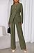 BTFBM Two Piece Set for Women Fall Fashion 2025 Business Casual Long Sleeve Blazer Jackets Wide Leg Pant Suits Pockets(Army Green, Large)