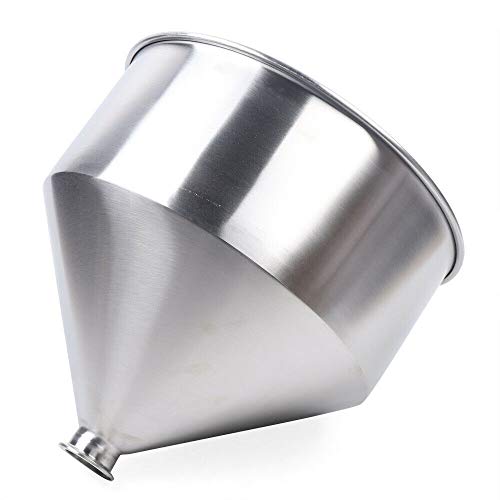 Gdrasuya10 30L Stainless Steel Hopper, 16.3Inch Outlet Diameter Volume Liquid Paste Filling Machine Hopper Capacity Tool