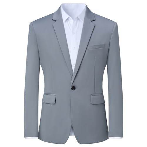 Mylldey Mens Blazers Wrinkle Free Sport Coat Business Casual Men's One Button Slim Fit Travel Blazer Lightweight Suit Jacket