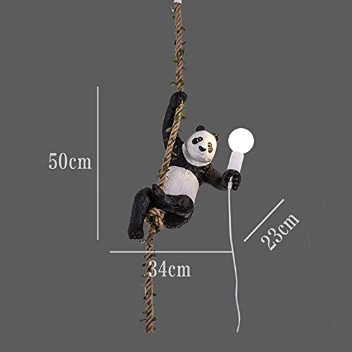 Eclairage suspendu moderne panda résine pour illuminer une chambre en douceur