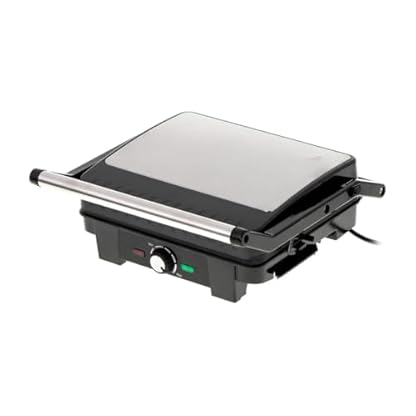 JUNG AD3051 Kontaktgrill, 2800W, 1392 cm² Grillfläche, 180° neigbare Platten, Teflonbeschichtung, Fettfreies Grillen, Abnehmbare Tropfschale, Cool-Touch-Griff, Elektrischer Tischgrill