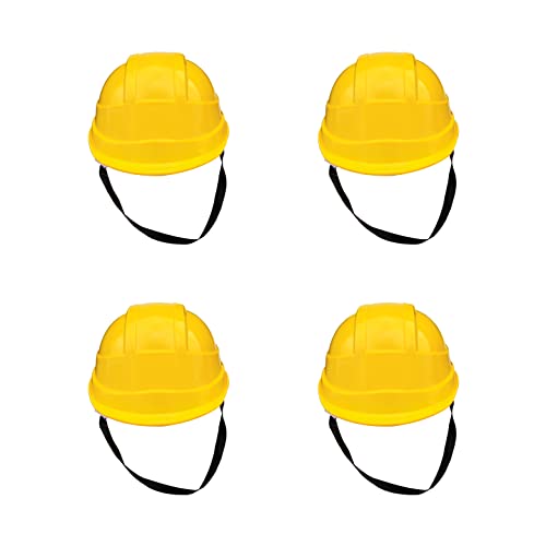 Image of LADWA Yellow Heavy Duty Director Safety Helmet, ISI Marked Industrial Head Protection Helmet for Construction and Outdoor Workplace Safety (Pack of 4)