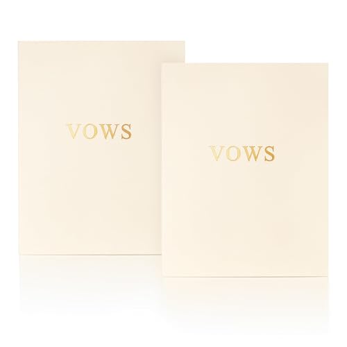 Awakened Creations&trade; Wedding Vow Books - 2x Vow Notebooks - 5.5'x 4.25' Pocket Sized Minimalist Vow...
