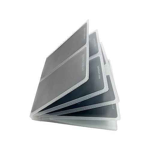 Set of 2 Plastic Wallet Insert for Credit Card Checkbook, Men Wallets Trifold Vinyl Credit Card Sleeves Holder