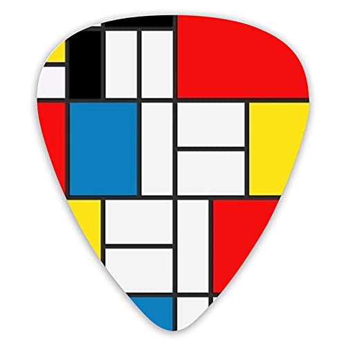 Choix de guitare fond coloré dans le style Mondrian Premium Picks Sampler 12 paquets – Variété de médiators de guitare… - Les Beatles, Paul McCartney, John Lennon, RIngo Starr, George Harrison Choix de guitare fond coloré dans le style Mondrian Premium Picks Sampler 12 paquets - Variété de médiators de guitare…