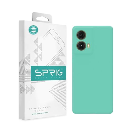 Image of SPRIG Compatible with Moto G85 Premium SilkTone (Liquid Silicone) Back Cover Drop Tested Shock Proof Mobile Case for Men, Women, Boys and Girls with Camera Protection (Turquoise Blue)