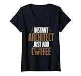 Photo Gallery donna instant architect aggiunge coffee lover architect maglietta con collo a v Photo Gallery donna instant architect aggiunge coffee lover architect maglietta con collo a v