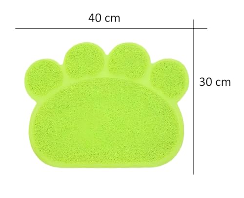Tapete Pet Impermeável Patinha 40cm X 30cm suporte para Comedouro Comida Ração Água Caixa de areia C