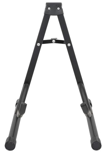 Image of ARCTIC AR-GS Foldable A-Frame Guitar Stand for Acoustic, Electric & Bass Guitars - Heavy-Duty Metal Construction, Anti-Slip Rubber Padding, Portable, Compact & Stable Design (Black)