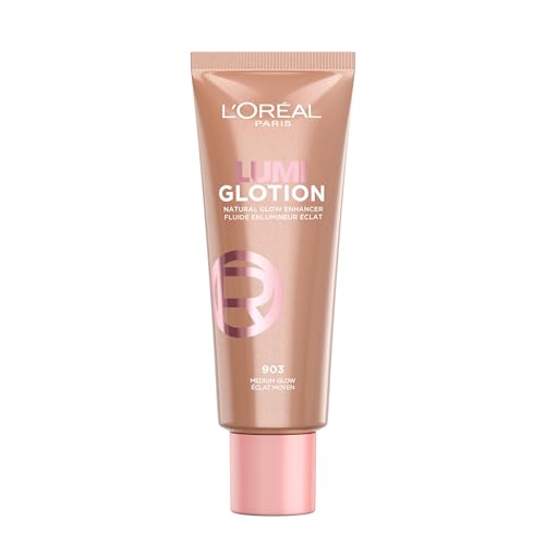 L'Oréal Paris - Fluide Enlumineur Éclat Multi-Usages - Illumine & Hydrate - Enrichi en Beurre de Karité - Lumi glotion - Teinte : 903 - 40 ml