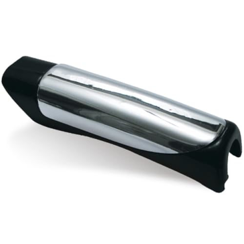 Aplique Manopla Freio de Mão Universal Cromada Preto