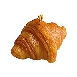 Croissant Shaped Candle Decorative Handmade Natural Soy Wax Unique Realistic Food Best Gift