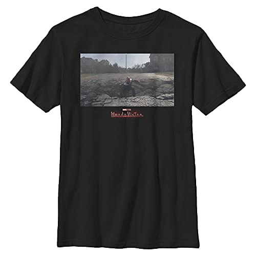 Tee-shirt WandaVision Marvel noir pour garçon taille enfant XS