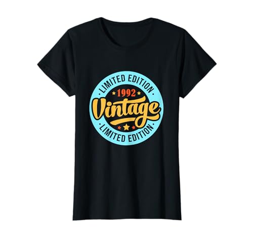 Camiseta vintage de 1992 para mujer, edición limitada Camiseta