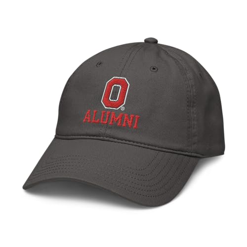 Gorra ajustable oficial Ohio State Buckeyes gris miniatura 1
