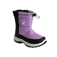 Beverly Hills Winter Boot-Snowboots Snow, Purple Black, 1 US Unisex Big Kid